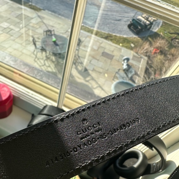 NWOT GUCCI GG MARMONT LEATHER BELT WITH SHINY BUCKLE NEVER USED MINT CONDITION - Picture 4 of 8